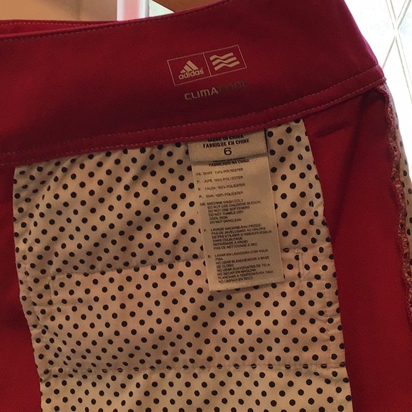 Adidas ClimaCool Red Skirt Size 6 - Picture 6 of 8